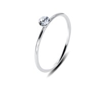 Rhinestone Silver Ring NSR-2266
